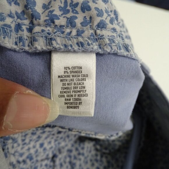 Bonobos Slim Fit Chino Pants Men Size 40 x 30 Blue Zipper Fly Pockets Casual - Picture 6 of 12